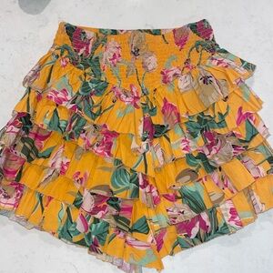 Anthropologie Love the label tiered flower skirt in Small. New with tags.